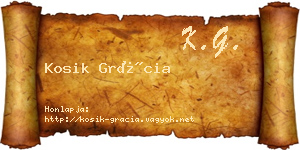 Kosik Grácia névjegykártya